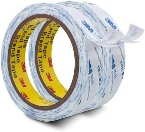 3M Double Coated Tissue Tape 9448A 0.75"×32.8Ft 2 Pack