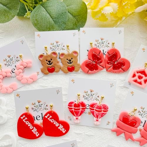 Xaekicr Heart Shape Polymer Clay Cutters Set – Polymer Molds & Clay Cutters for Polymer Clay, Decorative Earring, Clay Tools