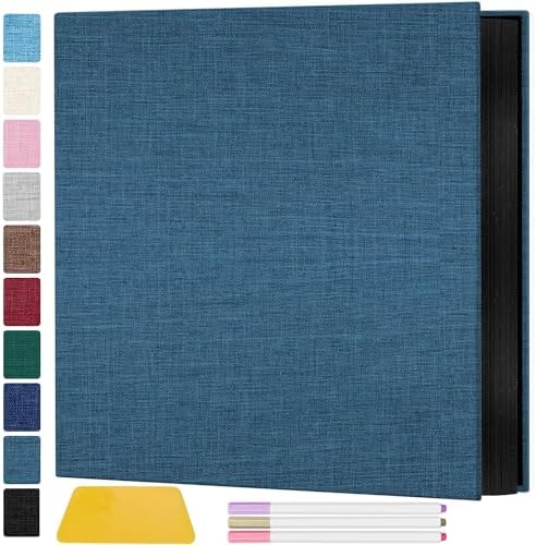 Zesthouse Photo Album Self Adhesive Pages, 60 Pages Magnetic Scrapbook Albums with Sticky Page, Photos Album Holds 8x10 & 5X7 & 4x6 & 6x8 & 3x5, Large Picture Book Ideal Gift for Family Wedding Baby