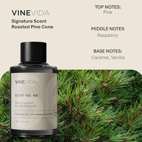 VINEVIDA [4oz] Roasted Pine Fragrance Oil for Candle Making and Soap Making - Premium Candle Scents for Soy Candles