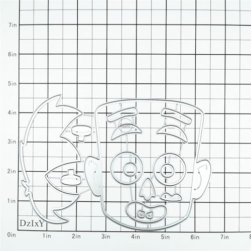 Patchwork Halloween Head Metal Cutting Dies for Card Making