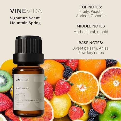 VINEVIDA [0.33oz] Mountain Spring Fragrance Oil for Candle and Soap Making - Made in USA Candle Oil Scents