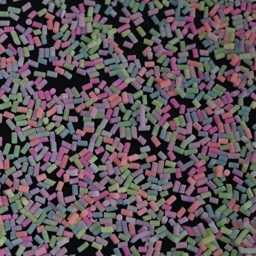 LIKETURE Fake Sprinkles 110G Non-edible Polymer Clay Sprinkles Fake Candy Sprinkles Slime Sprinkles Faux Sprinkles for Resin Slime Add Ins Plastic Sprinkle Nail Art Shaker Card Filler (Rose)