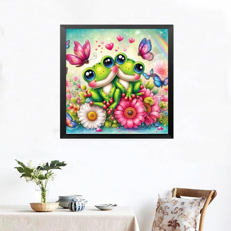 Frog Diamond Painting Kits for Adults-Butterfly Diamond Art 14x14inch
