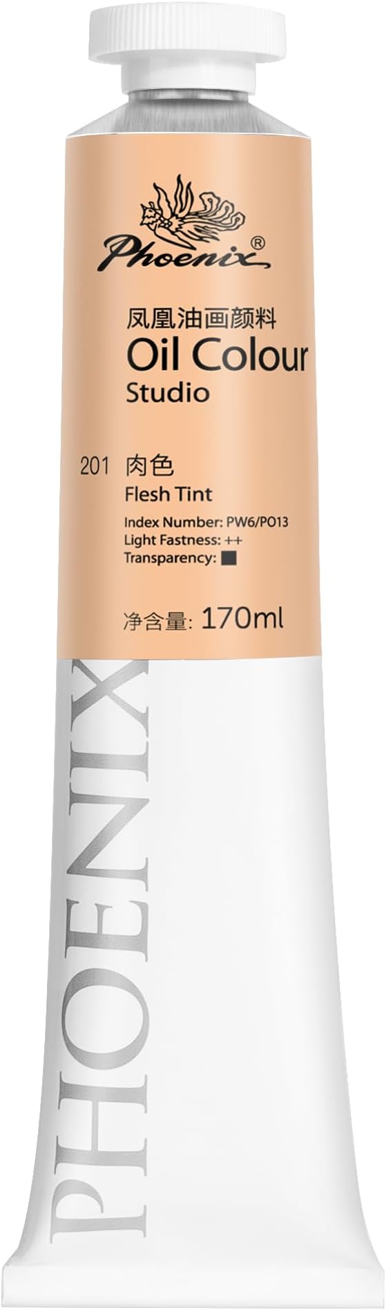 PHOENIX Flesh Tint Oil Paint - Studio Oil Paint Single Large Tube - 170ml / 5.75 Fl oz. Skin Tone
