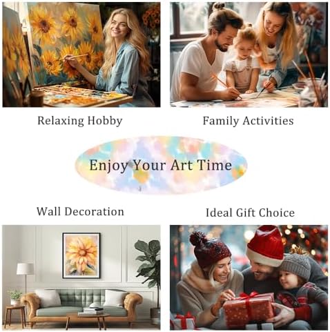 Natuyalo Paint by Numbers for Adults - Colorful Snake and Flowers Paint by Number Kits on Canvas Without Frame, Animal DIY Acrylic Painting for Ideal Gift Home Wall Decor 16x20 Inch