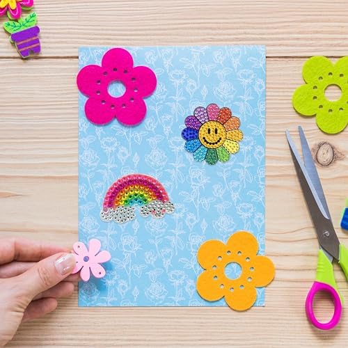 StickerBeans® Rhinestone Stickers - Sweets Sticker Pack, 2” x 2” Each, Unique Sparkly Cut-to-Shape for Collecting, Trading, Decorating Laptops, Phone Cases, Scrapbooks