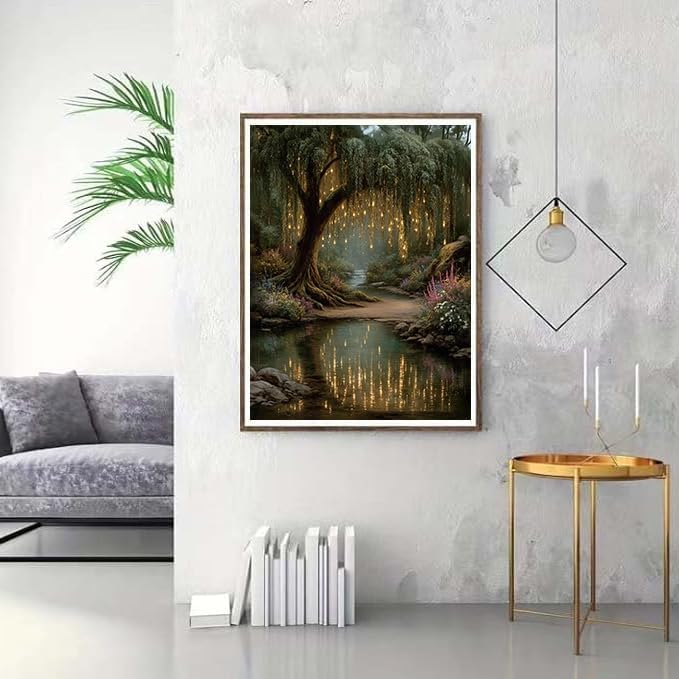 XUCNWL Diamond Art Kits for Adults,Forest Diamond Painting for Beginners