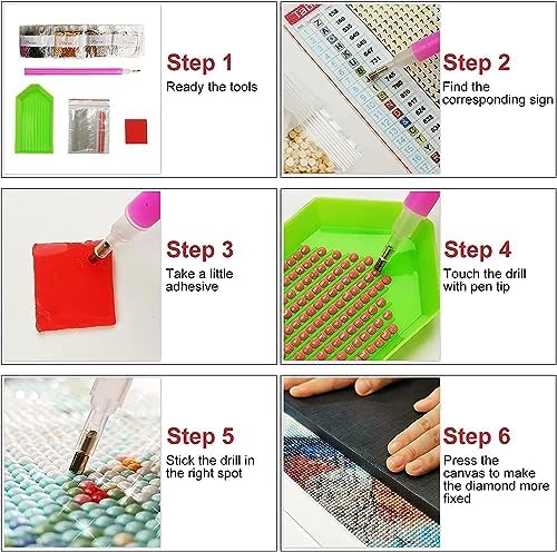 Pink Cheetah Diamond Art Kits for Adults Diamond Painting Kit for Adults
