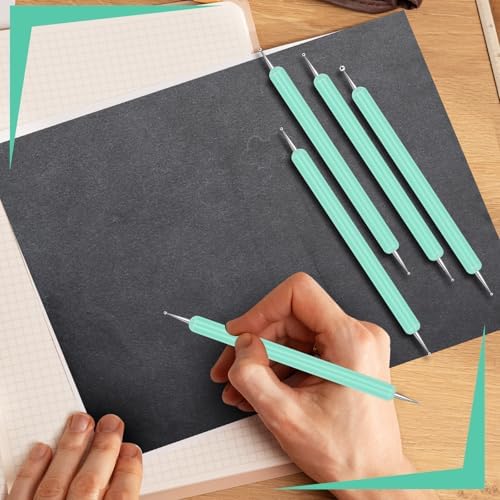 Ashmacdo 20 Pcs Dotting Tools for Painting,Ball Embossing Tool Tracing Stylus for Transfer Paper Drawing Nail Art