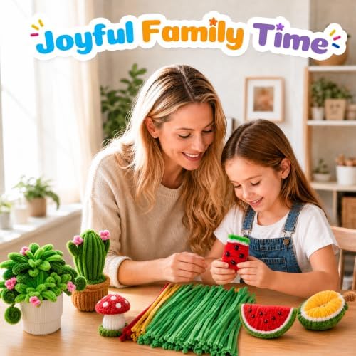 Caydo 200 Pieces Green Pipe Cleaners Craft Chenille Stems