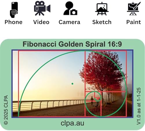 Fibonacci Golden Spiral Directors Viewfinder Card