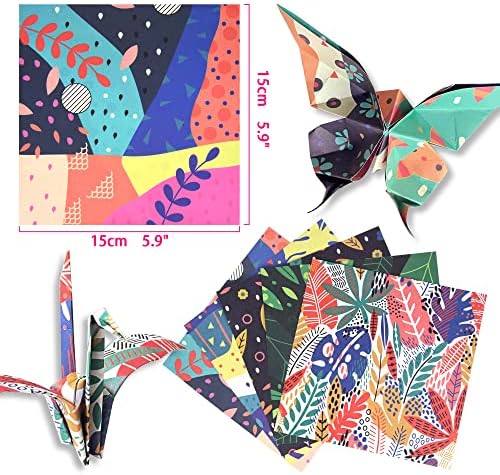 Origami Paper 6x6" Double Sided 50 Sheets 10 Colors Origami Kit,Craft Paper