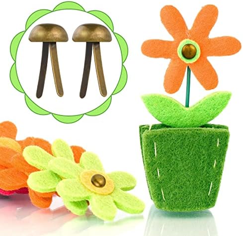 Hotop 500 Pcs Brad for Paper Crafts Metal Paper Fasteners, Bronze