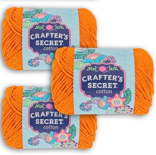 Hobby Lobby Crafter's Secret Yarn, 17 Bright Orange, Set of 3