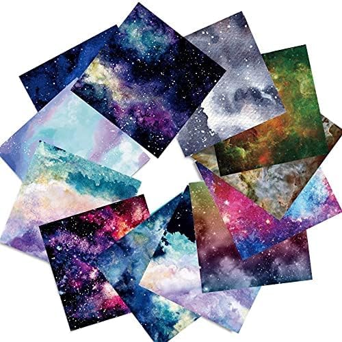 Scrapbook Paper Pad 6x6 Sky Night Celestial, Single-Sided Decoupage Sheets, Colorful Cardstock for DIY Scrapbooking, Decorative Backgrounds, Cardmaking, Junk Journal Crafts - 24 Pcs