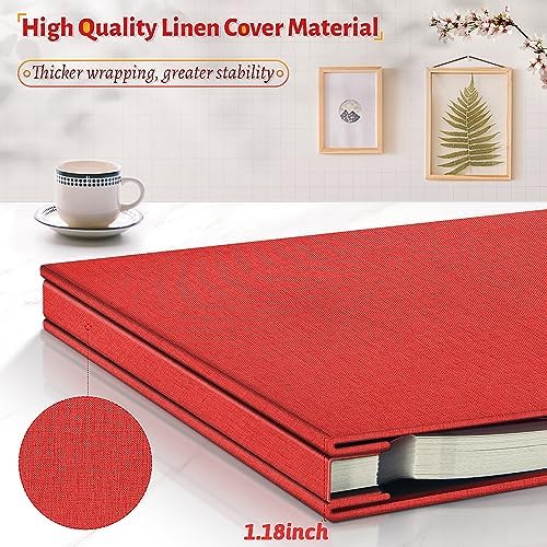 Artfeel Photo Album Self Adhesive Scrapbook,60 Pages Large Photo Book for 4x6,5x7,8x10 Pictures,DIY Album for Baby Wedding Family Travel Birthday,with Metallic Pen and Scraper