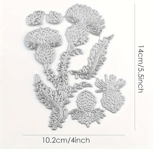 Flowers Metal Cutting Die for Scrapbooking - Cut Stencils for DIY Scrapbook Photo Album Decorative Paper Card, Card Making Supplies, Stencils & Crafting Die Cut (Vivid Flower Bud 5.5 x 4 in)