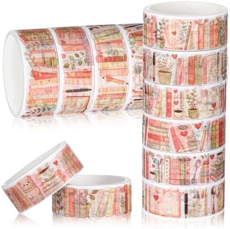 24 Rolls Book Washi Tape Back to School Crafting Gifts, Boho