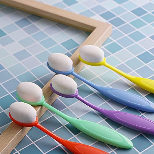 5 Pcs Ink Blending & Stencil Brushes,Color Coded Handle Craft Blender Tools