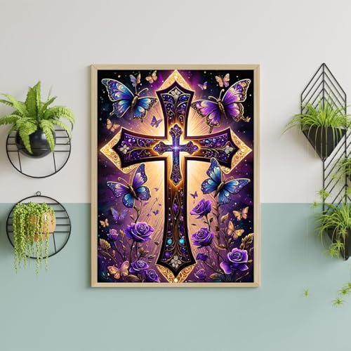 Diamond Art Kits for Adults, Cross Diamond Art Painting Kits for Adults