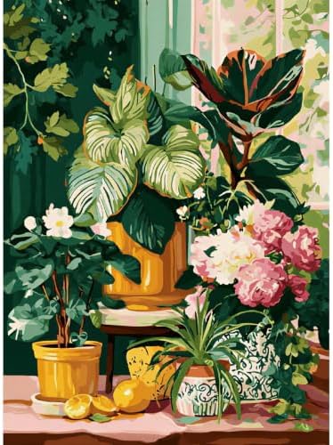 WUDWL Potted Plants Diamond Painting Kits for Beginner Adults
