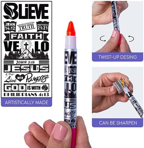 BLIEVE - Aesthetic Highlighters and Gel Pens With Soft Ink and Chisel Tip, Bible Highlighters and Pens No Bleed, Dry Fast Easy to Hold, for Bible Journaling Planner School Supplies (COLORFUL)