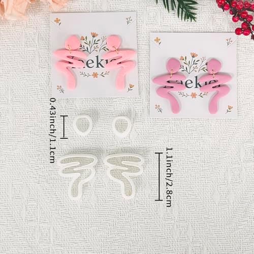 Xaekicr Abstract Woman Shape Polymer Clay Cutters – Modern Clay Earring Cutters for Jewelry Making, Clay Tools for Polymer Clay Molds, Set of 2