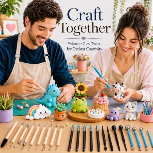 CLAYPRO 42Pcs Clay Tools Kit, Ceramic & Pottery Tools for Adults