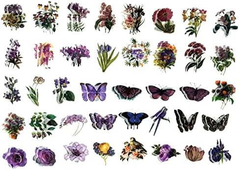 Esweny 200PCS Vintage Scrapbooking Supplies Kit, Scrapbook Sticker Paper Pack for for Planners Aesthetic Cottagecore Room Decor Wall Art Collage Album