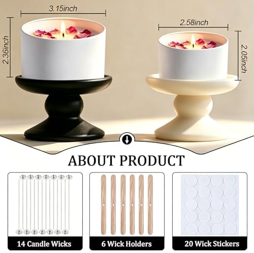 Candle Jars 4 Oz, Candle Tins with Lids, Candle Making Jars, Empty Candle Jars, Bulk Candle Containers, Metal Small Candle Jar with Lids, Candle Jars for Making Candles (White, 4oz-12pcs)