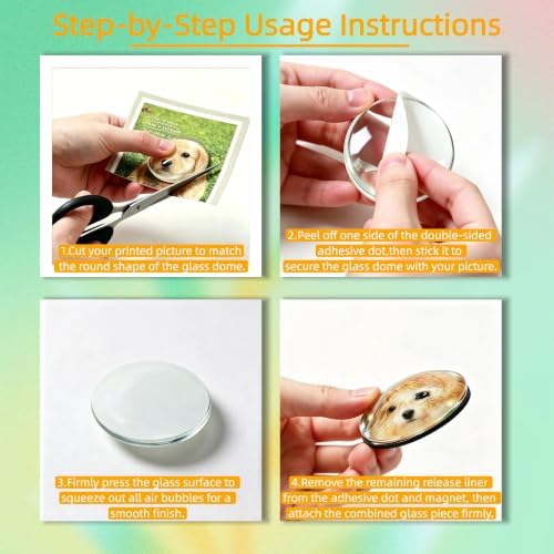 16Pcs DIY Glass Fridge Magnet Kit 1.18in, Cabochons for Fridge Whiteboard