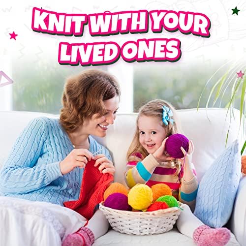 TYH Supplies 8 Acrylic Yarn Skeins Rainbow | 560 Yards Soft DK Light Worsted Yarn for Knitting, Crocheting & Craft Projects – Crochet Kit for Beginners, Amigurumi, Granny Squares, Small Crafts