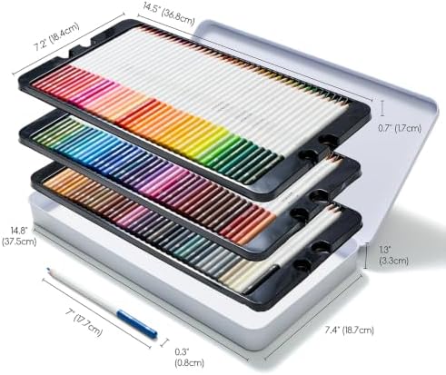 MEEDEN Artist Colored Pencil Set: 120 Oil Based Drawing Pencils For Adults
