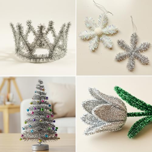 Caydo 200 Pieces Silver Pipe Cleaners Craft