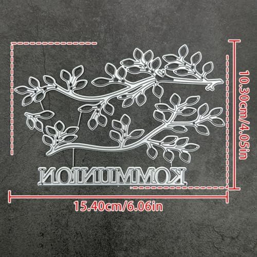 Cutting Dies Metal Stencils Scrapbooking Tools DIY Embossing Template for Paper Card Making Album Arts Crafts Supplies (Branches-15.4x10.3cm)
