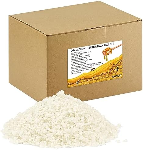 TRINIDa White Beeswax Pellets 20lb, Organic Bees Wax for DIY Candles, Beeswax for Candle Making, Skin, Body, Face, and Hair Care, Lotions, DIY Creams, Lip Balm and Soap Making Supplies