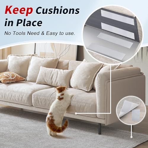 4 Inch x 20Ft Hook and Loop Strips with Adhesive, Double Sided Self Adhesive, Nylon Self Tape for Home Office School and Crafting