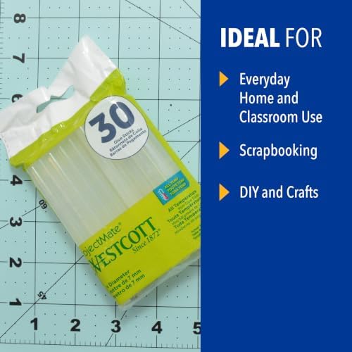 Westcott 16837 Premium All-Temperature Mini Glue Sticks for Hot Glue Gun, 30 Pack