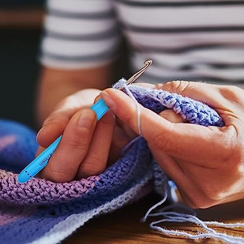 Abizarch 59 Pcs Crochet Hooks Kit for Beginners Adults, Knitting Starter Kit for Adults Ergonomic Soft Grip Handle Crochet Tools, DIY Weave Yarn Kits with Carry Bag, Travel Knitting Crochet Supplies