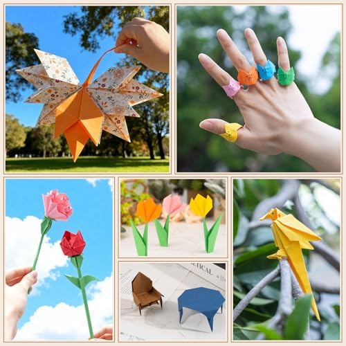 Origami Paper Kit, 500 Sheets Japanese Style Double Sided Color Origami Set
