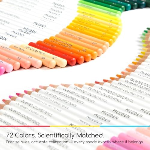 MEEDEN Artist Colored Pencil Set: 72 Oil Based Drawing Pencils For Adults