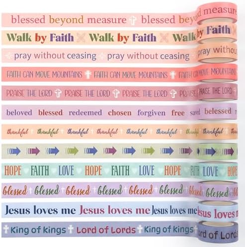 24 Rolls Christian Washi Tape Back to School Bible Verse Gifts