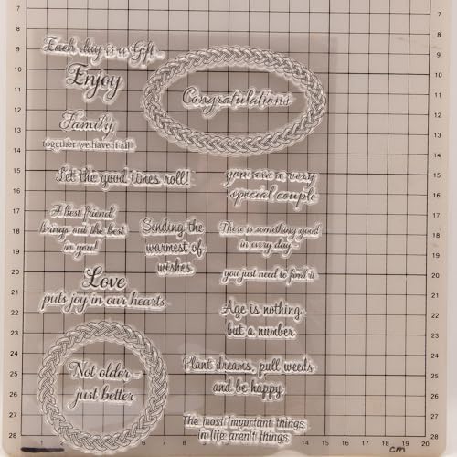 Blessing Bracelet Something Good in Every Day Family Love Friend Clear Stamps Transparent Silicone Stamp Album Cards Rubber Stamp for Card Making Decoration and DIY Scrapbooking
