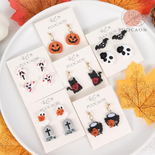 Puocaon Small Halloween Polymer Clay Cutters for Jewelry Earrings Making