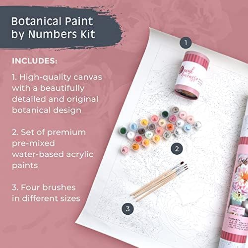 Pink Picasso Paint by Number Kit, for Adults & Teens,16x20, Darling Dahlia