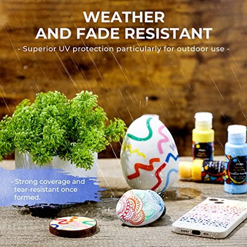 Ohuhu 24 Colors Outdoor Acrylic Paint Set, 2 oz./60ml Bottles for Artist