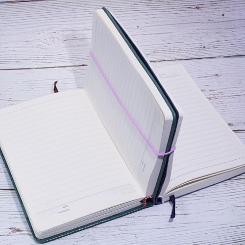 Mini Skater Travel Notebook Thick Elastic Bands Planner Refills Insert Connection Replacement Straps for Travel Journals Accessories, Two Sizes, 20Pcs (A5 & Passport Size) (Purple)