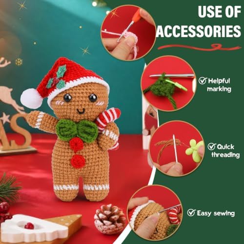 Crochet Kits for Beginners, Crochet Starters Kit with Tools, Storage Box