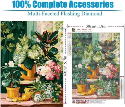 WUDWL Potted Plants Diamond Painting Kits for Beginner Adults